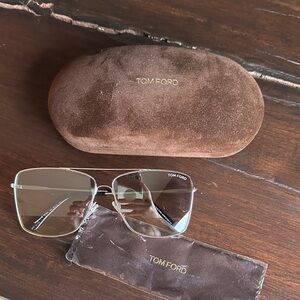 TOM FORD Silver Aviator Sunglasses